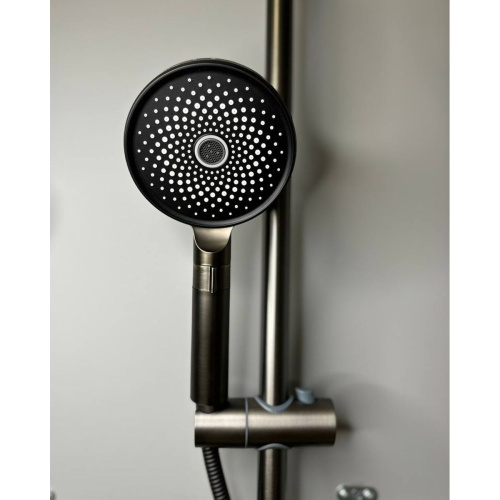 Душевая система Shevanik S8336T оружейная сталь