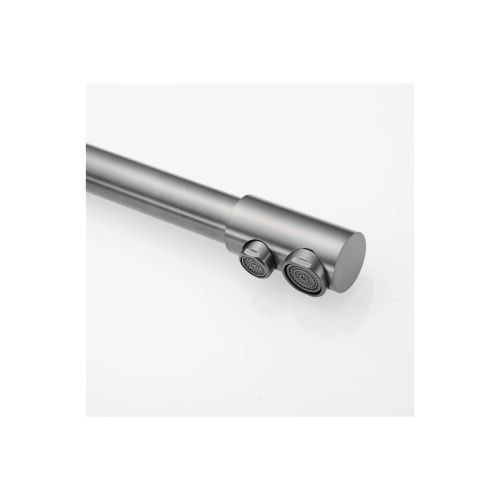 Смеситель для кухни Shevanik S328T с подключением фильтра питьевой воды, оружейная сталь