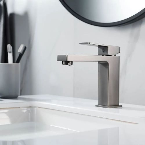 Смеситель для раковины Shevanik S9601T оружейная сталь