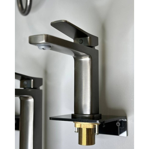 Смеситель для раковины Shevanik S9601T оружейная сталь