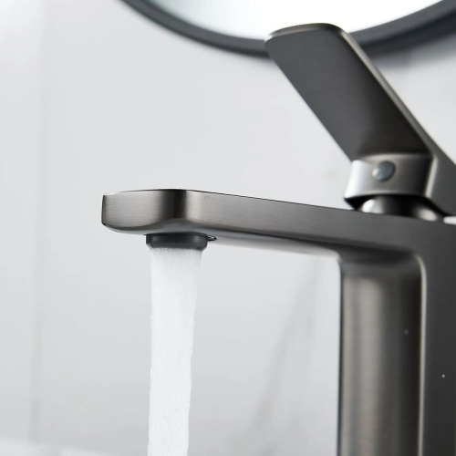 Смеситель для раковины Shevanik S9901T оружейная сталь