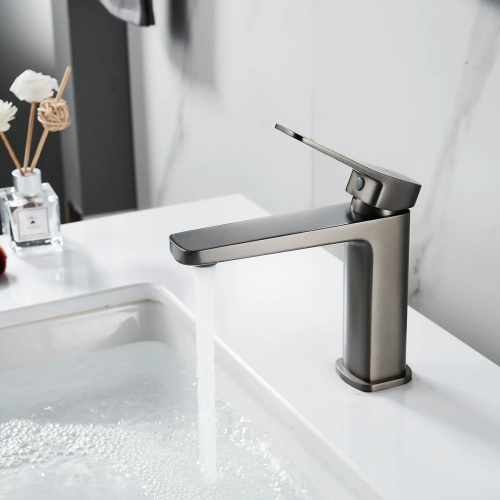 Смеситель для раковины Shevanik S9901T оружейная сталь