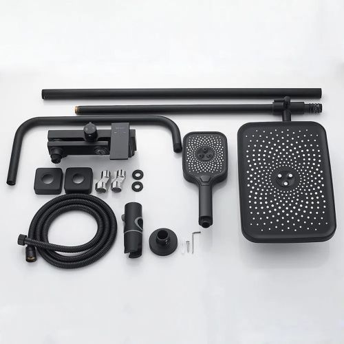 Душевая система Shevanik S9636H черный/хром