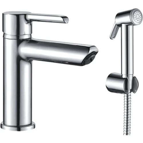 Смеситель для раковины Shevanik S6071с гигиеническим душем, хром