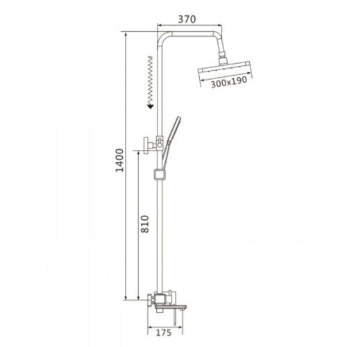 Душевая система Shevanik S8536 хром