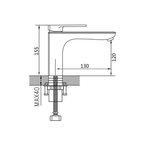 Смеситель для раковины Shevanik S8501H черный