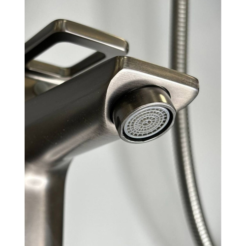 Смеситель для раковины Shevanik S8201T оружейная сталь