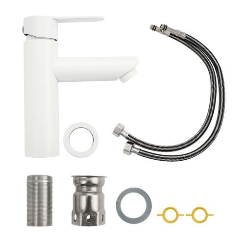 Смеситель для раковины MAGNUS 9450 белый из нержавеющей стали