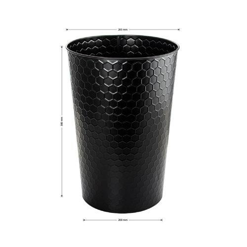 Ведро для мусора Санакс 42115 Черный с ромбическим рисунком 15 л
