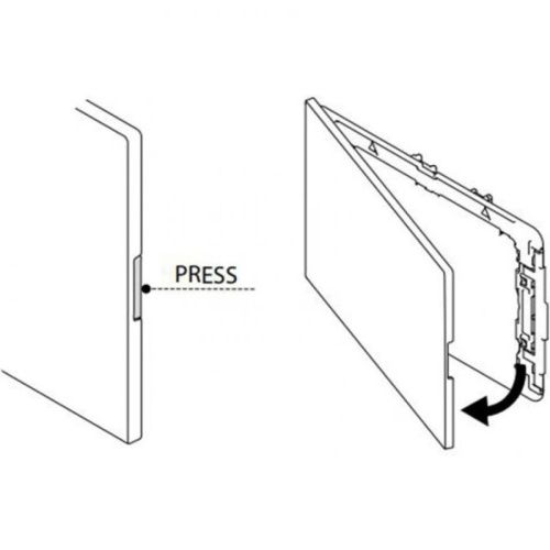 Кнопка механическая OLI двойная Narrow OLIpure пластик, белый 148300/192900 (120PLUS/74/EXPERT/QUADRO)