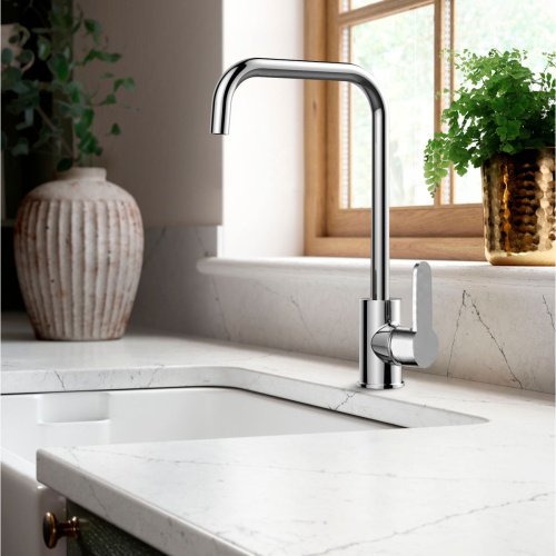 Смеситель для кухни GROSS AQUA 3208298C Ecochrome ABS-пластик, высокий излив