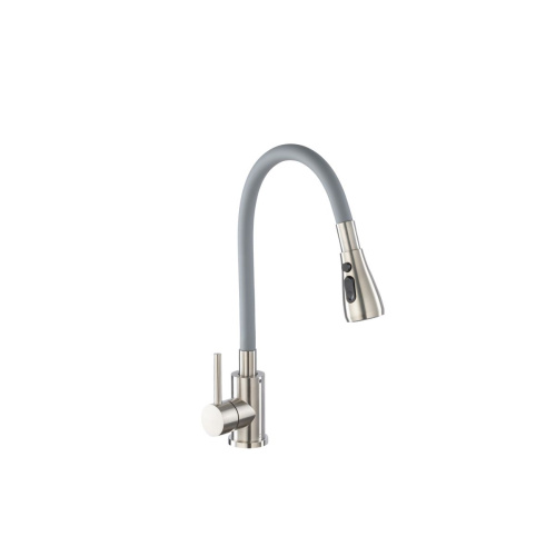 Смеситель для кухни GROSS AQUA 3241609SSG Neosteel серый гибкий излив