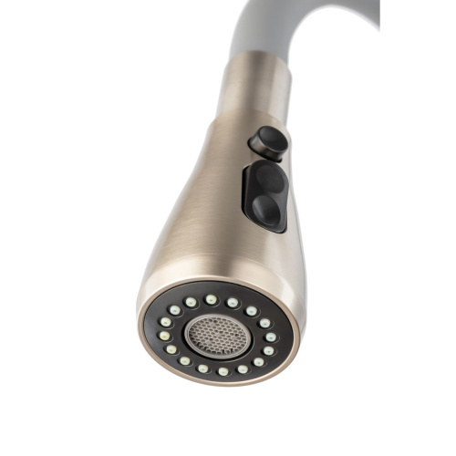 Смеситель для кухни GROSS AQUA 3241609SSG Neosteel серый гибкий излив