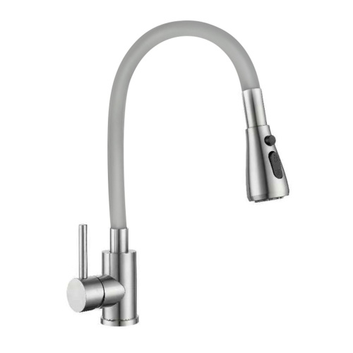 Смеситель для кухни GROSS AQUA 3241609SSG Neosteel серый гибкий излив
