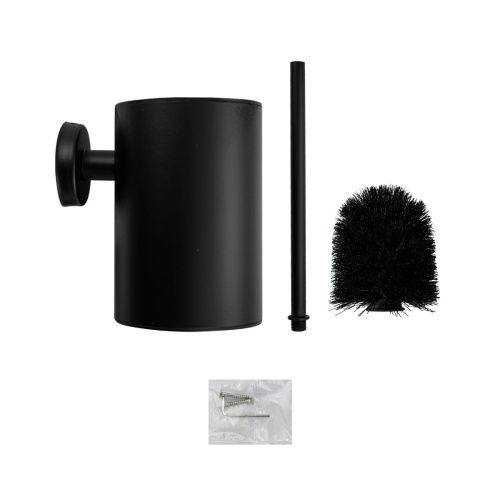 Ёрш для унитаза GFmark 80167 настенный из нержавеющей стали черный