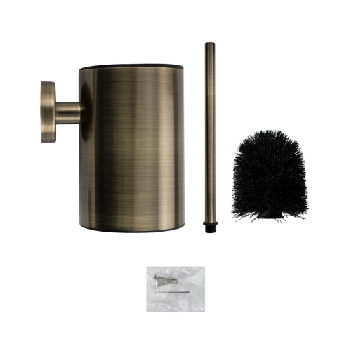 Ёрш для унитаза GFmark 80169 настенный из нержавеющей стали под бронзу