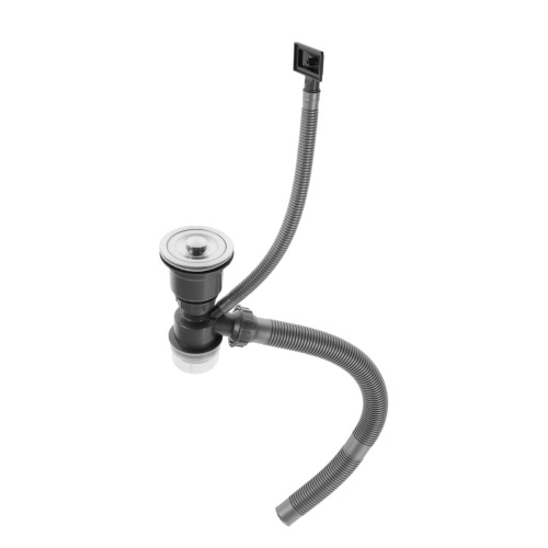 Мойка для кухни врезная Dikalan KN605008 графит из нержавеющей стали, 60*50 см с сифоном, каландером, дозатором