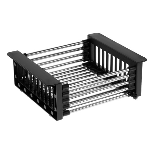 Мойка для кухни врезная Dikalan KN605008 графит из нержавеющей стали, 60*50 см с сифоном, каландером, дозатором