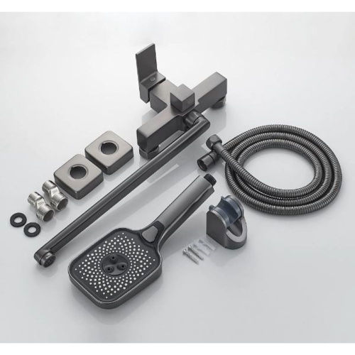 Смеситель для ванны Shevanik S9622T с изливом 35 см, оружейная сталь