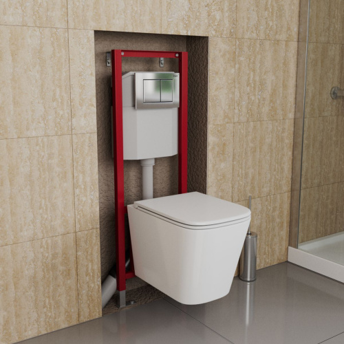 Инсталляция D&K DI8140116 с клавишей хром, 400*165*1160мм