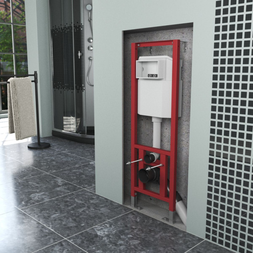 Инсталляция D&K DI8140116 с клавишей хром, 400*165*1160мм