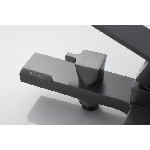 Смеситель для ванны Knotlor Stable KN-22/GM  коротким изливом, вороненая сталь