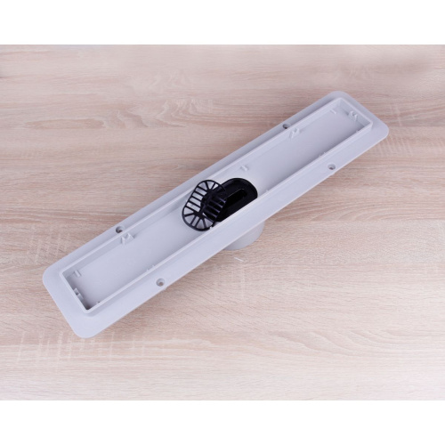 Желоб водоотводящий 500х70 мм TIM ZSt.1131.5002 Evolux Glass, с двухсторонней решеткой, черное глянцевое стекло, вращения 360° (1/4)