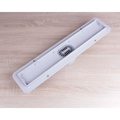 Желоб водоотводящий 500х70 мм TIM ZSt.1131.5002 Evolux Glass, с двухсторонней решеткой, черное глянцевое стекло, вращения 360° (1/4)