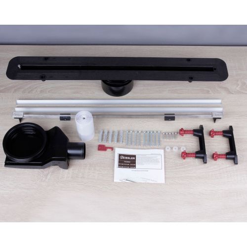 Желоб водоотводящий 600х20 мм TIM ZSt.1141.6002 Evolux Slim ультратонкая модель с дизайн-вставкой, вращения 360° (1/4)