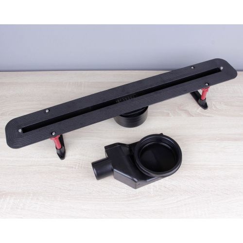 Желоб водоотводящий 600х20 мм TIM ZSt.1141.6002 Evolux Slim ультратонкая модель с дизайн-вставкой, вращения 360° (1/4)