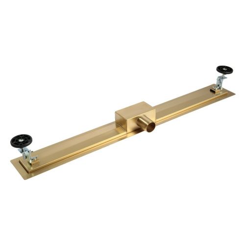 Желоб водоотводящий 800х70 мм TIM BAD488002GP сухой + гидрозатвор, глянцевое золото (1/4)