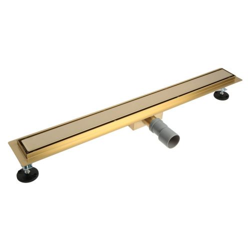 Желоб водоотводящий 800х70 мм TIM BAD488002GP сухой + гидрозатвор, глянцевое золото (1/4)