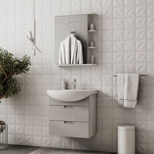 Тумба для ванны подвесная Vario Sf 60.2Y tpVARIO.Sf60.2Y-08 с раковиной Балтика 60