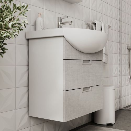 Тумба для ванны подвесная Vario Sf 60.2Y tpVARIO.Sf60.2Y-08 с раковиной Балтика 60