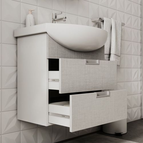 Тумба для ванны подвесная Vario Sf 60.2Y tpVARIO.Sf60.2Y-08 с раковиной Балтика 60