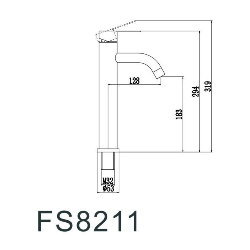 Смеситель Fmark для умывальника FS8211Q графит
