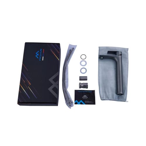 Смеситель для накладной раковины FASHUN A51219-17 графит высокий из нержавеющей стали