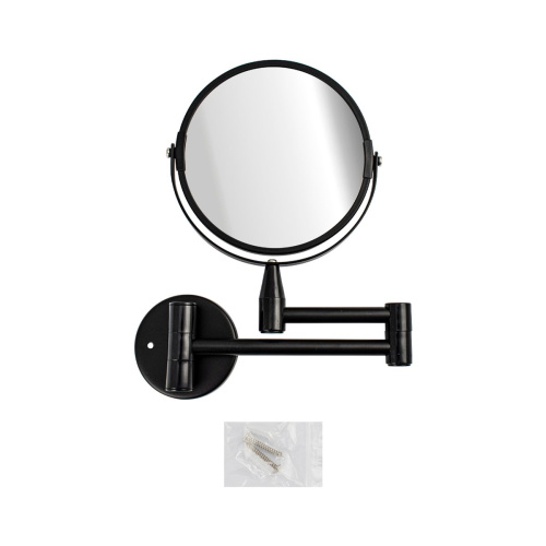 Зеркало косметическое настенное Санакс 75268 из нержавеющей стали черный