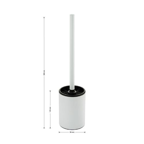 Ёрш для унитаза Санакс 30702 напольный, нержавеющая сталь, белый