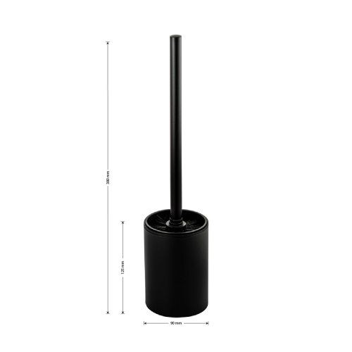 Ёрш для унитаза Санакс 30701 напольный, нержавеющая сталь, черный