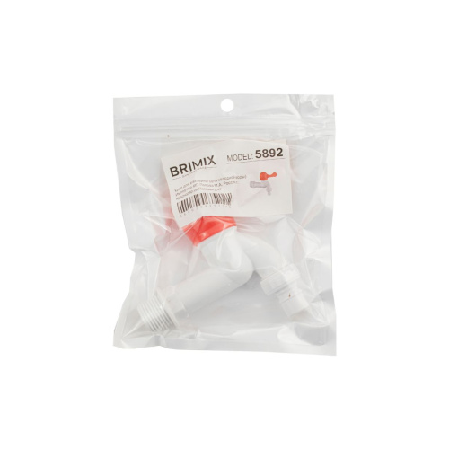 Кран водоразборный BRIMIX 5892 белый из высокопрочного пластика АБС