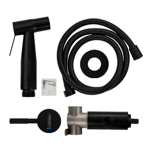 Смеситель для бидe MAGNUS 2076 Черный гигиенический встраиваемый