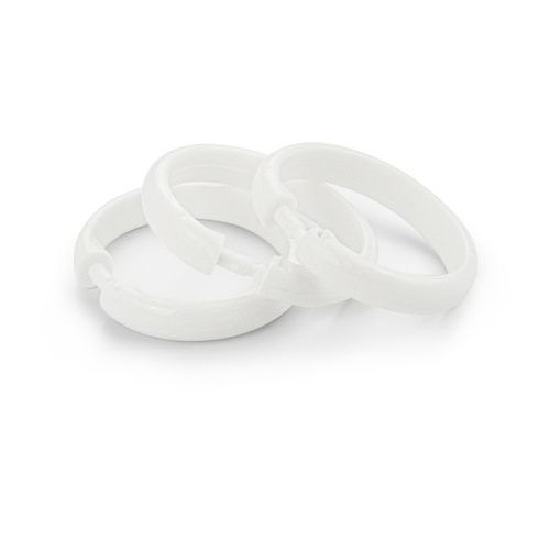 Кольца для штор Санакс 75006 в ванную из пластика с системой открывания CLICK
