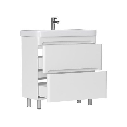 Тумба напольная EQUIL Nice 80.2Y tnNICE80.2Y-05 Краска 2 ящика с раковиной Nice 9595-80