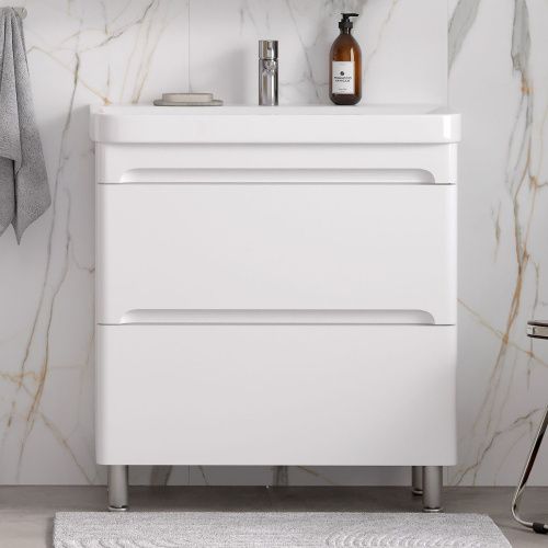 Тумба напольная EQUIL Nice 80.2Y tnNICE80.2Y-05 Краска 2 ящика с раковиной Nice 9595-80