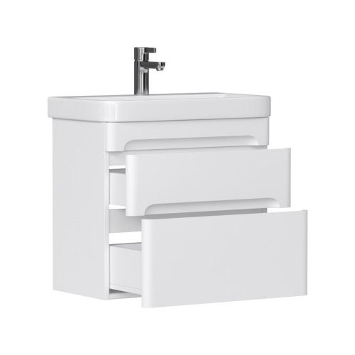 Тумба подвесная EQUIL Nice 60.2Y tpNICE60.2Y-05 Краска 2 ящика с раковиной Nice 9595-60