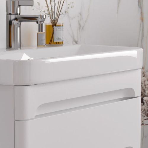 Тумба подвесная EQUIL Nice 60.2Y tpNICE60.2Y-05 Краска 2 ящика с раковиной Nice 9595-60