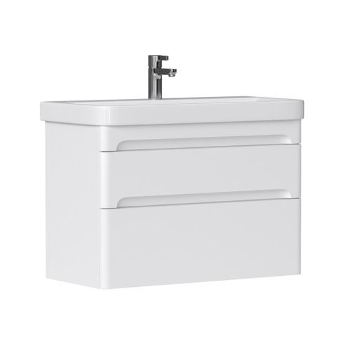 Тумба подвесная EQUIL Nice 80.2Y tpNICE80.2Y-05 Краска 2 ящика с раковиной Nice 9595(80)