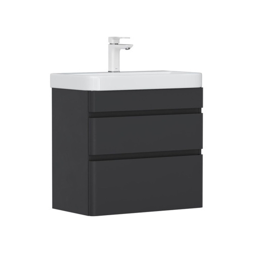 Тумба подвесная Eltoro 60.2Y tpELTR60.2Y-03 Пленка Soft touch 2 ящика с раковиной Nice 9595(60)