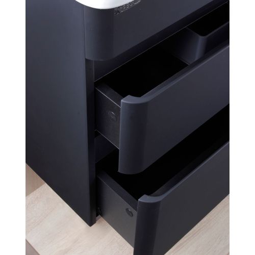 Тумба подвесная Eltoro 60.2Y tpELTR60.2Y-03 Пленка Soft touch 2 ящика с раковиной Nice 9595(60)